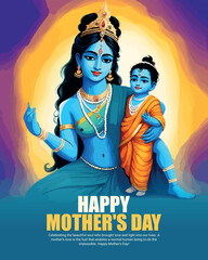 Obraz na płótnie Canvas Happy Mother's Day Celebration Social media post banner template
