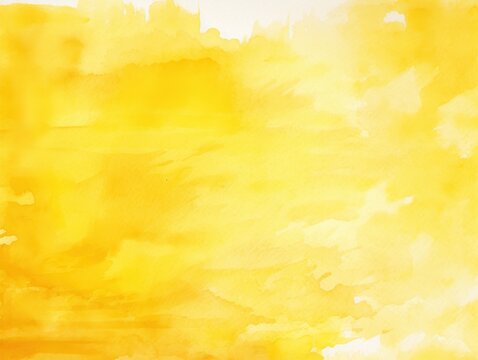 Yellow watercolor light background natural paper texture abstract watercolur Yellow pattern splashes aquarelle painting white copy space for banner design, greeting card