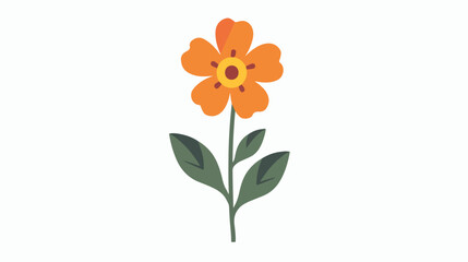 Flower icon in glyph design decorative flower flat vector