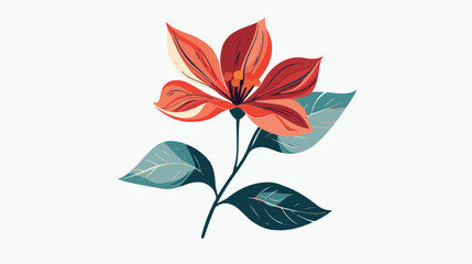 Flower icon in glyph design decorative flower flat vector
