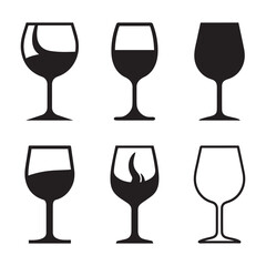 Drinks icon set over white background, silhouette style concept. vector illustration