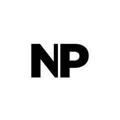 Letter N and P, NP logo design template. Minimal monogram initial based logotype.