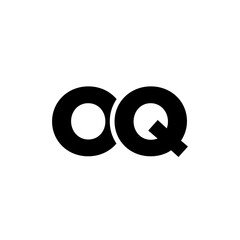 Letter O and Q, OQ logo design template. Minimal monogram initial based logotype.