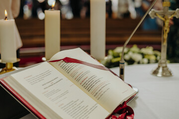 candles on the bible book