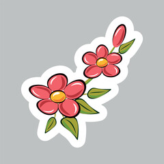Sticker Branch with flowers