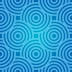 Fototapeta na wymiar Seamless pattern of circles in blue tones