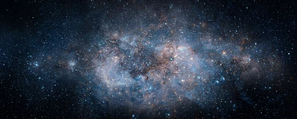 Foto op Canvas Space scene with stars in the galaxy. Panorama. Universe filled with stars, nebula and galaxy,. Elements of this image furnished by NASA © Tryfonov
