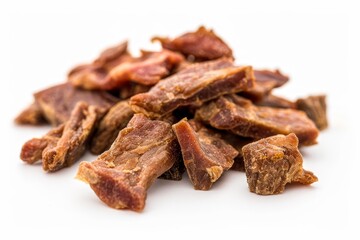 Single training treat ideal for obedience tricks and rewards Beef and bacon flavor Selective focus White background