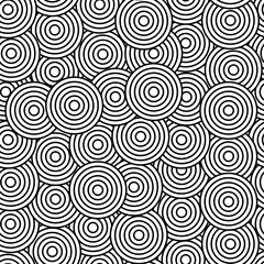 A mesmerizing pattern of overlapping concentric circles