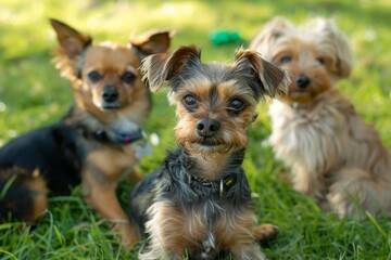 Small dogs at the park