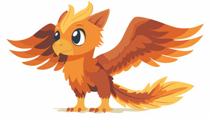 Gryphon baby. A mythical animal with wings. Isolated vector