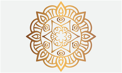 Mandala Islamic art golden
