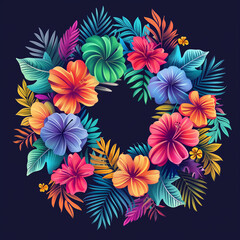 Flower wreath illustration