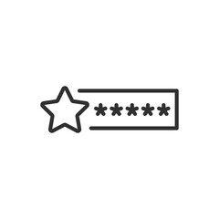 Rating, linear icon. Stars. Line with editable stroke