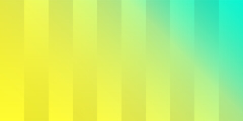 Vertical Stripes, Translucent Glowing Glossy Rectangles Colored in Shades of Yellow and Turquoise - Geometric Mosaic Pattern on Abstract Blurred Gradient Background - Vector Design Template
