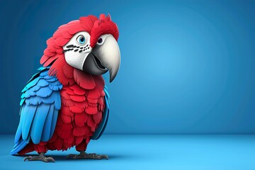 Parrot illustration and digital art of an animal isolated on a background 
