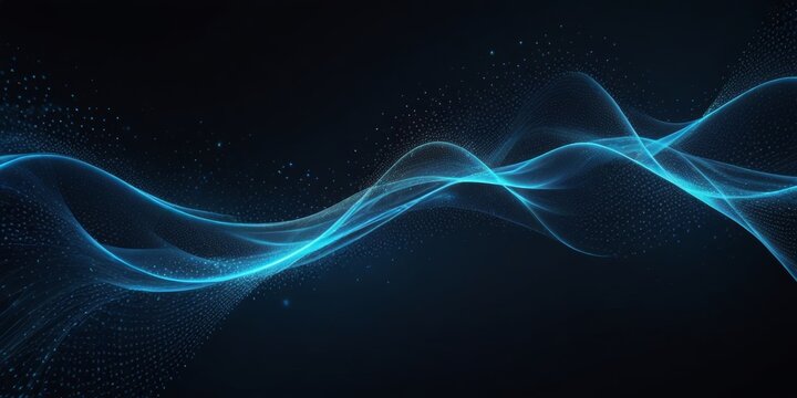 Abstract particulars blue waves background