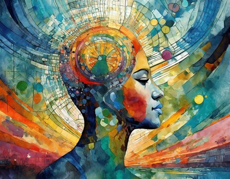 Mental wellbeing wellness psychological cognitivism constructivism creative thinking  contemporary modern art