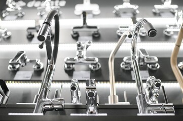 inside interior in shop showroom of elite plumbing