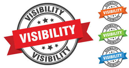 Obraz premium visibility stamp. round band sign set. label