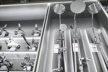 inside interior in shop showroom of elite plumbing