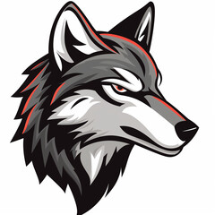 Naklejka premium Wolf illustration Logo