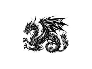 Majestic Myth: Dragon Vector Clipart for Legendary Design