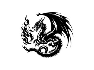 Majestic Myth: Dragon Vector Clipart for Legendary Design