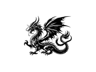 Majestic Myth: Dragon Vector Clipart for Legendary Design