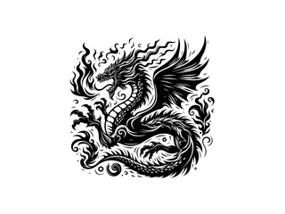 Majestic Myth: Dragon Vector Clipart for Legendary Design