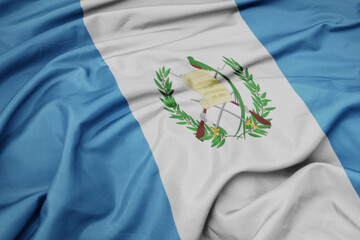 waving colorful national flag of guatemala.