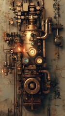 Captivating Steampunk Machinery:A Minimalist Homage to the Mechanics of the Divine