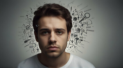 Mental disorders concept - composition for Bipolar disorder.generative.ai