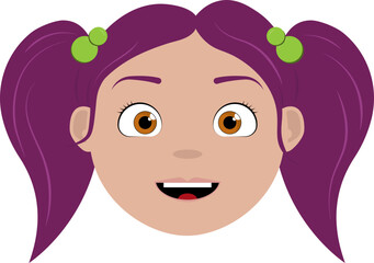 Obraz premium girl in pigtails