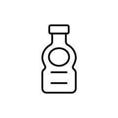 Sauce bottle outline icons, minimalist vector illustration ,simple transparent graphic element .Isolated on white background