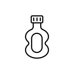 Sauce bottle outline icons, minimalist vector illustration ,simple transparent graphic element .Isolated on white background