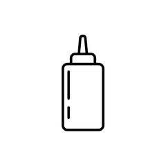 Sauce bottle outline icons, minimalist vector illustration ,simple transparent graphic element .Isolated on white background