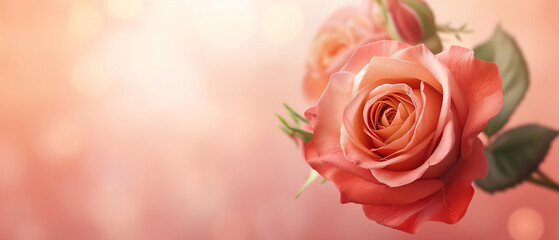 Obraz premium A rose is the main focus of the image, with its petals and stem visible