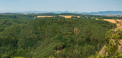 View from viewpoint Rac near Diba town in CHKO Kokorinsko - Machuv kraj in Czech republic - obrazy, fototapety, plakaty