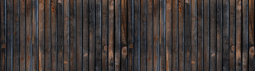 Obraz premium old brown rustic dark wooden texture - wood timber background panorama long banner