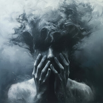 Exploring the Depths of Mental Health Through Art. Generative AI image