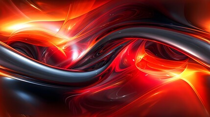 Dynamic 3D Abstract Background with Kinetic Energy: Energetic Fusion, Hand Edited Generative AI