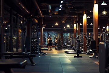 A crowded gym filled with people actively using various exercise machines, A snapshot of life...