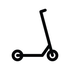 Electric scooter line icon. Vector graphics