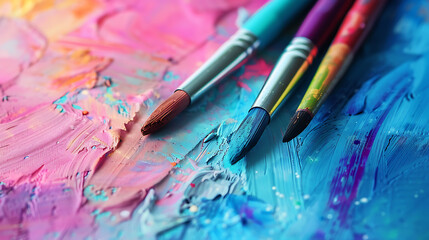 Pencil color pastel wallpaper, the tool for creating color and beauty in drawings - obrazy, fototapety, plakaty