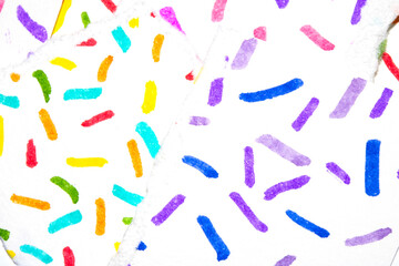 An Acrylic Paint Felt Pen Dots Spots Confetti Sprinkles and Splatters for Background - obrazy, fototapety, plakaty
