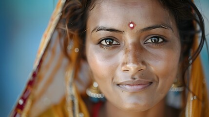 伝統的な衣装を着たインドの女性 - obrazy, fototapety, plakaty