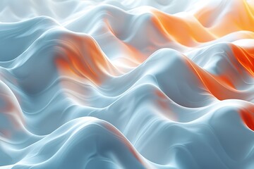 An abstract dynamic composition with waves of blue and orange invoking energy and creativity