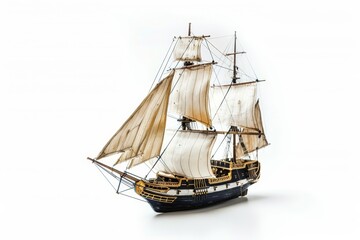 White background for ship model