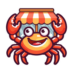 Crab icon, seafood, restaurant icon
